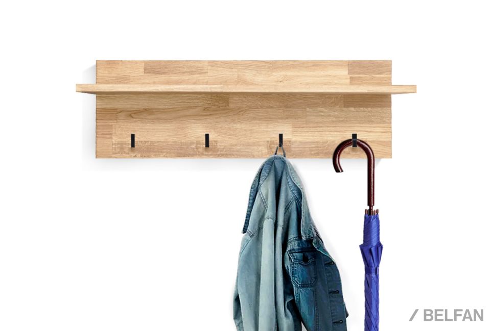 Вешалка настенная "Арт" массив дуба 1