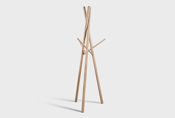 Вешалка напольная "Арт" массив дуба 3