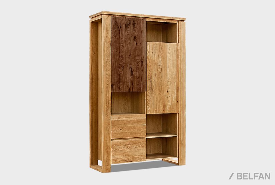 Шкаф комбинированный "Берген" В-224 массив и шпон дуба 1