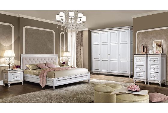 Шкаф для одежды 4-х дв. "Сиена" массив и шпон дуба, МДФ 4