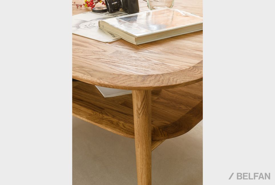 Стол журнальный "Арт" массив дуба 2