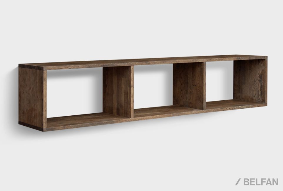 Полка настенная "Cube Design" 3 массив дуба 2