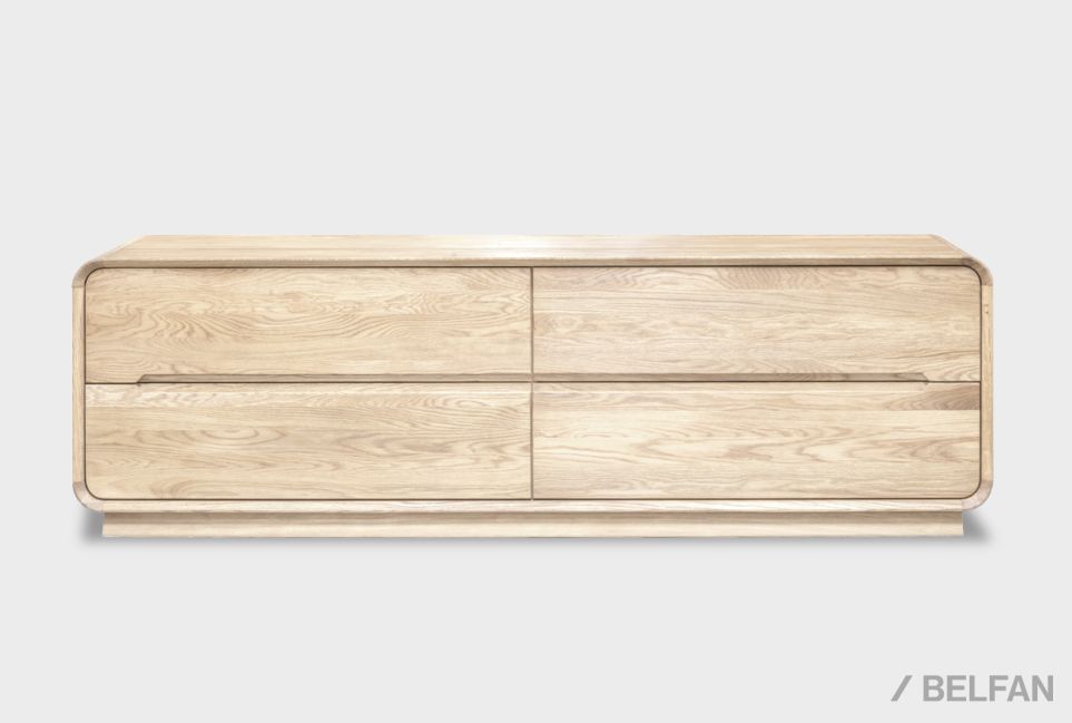 Тумба под ТВ "Монблан" 180 массив дуба 2