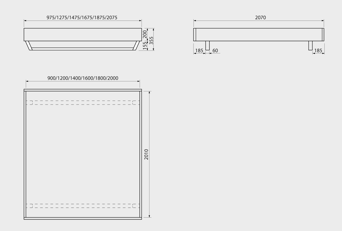 Кровать "Уоллстрит" (без изголовья) массив дуба 4