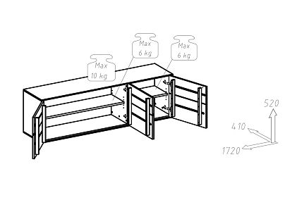 Тумба навесная "Гринвуд" 3