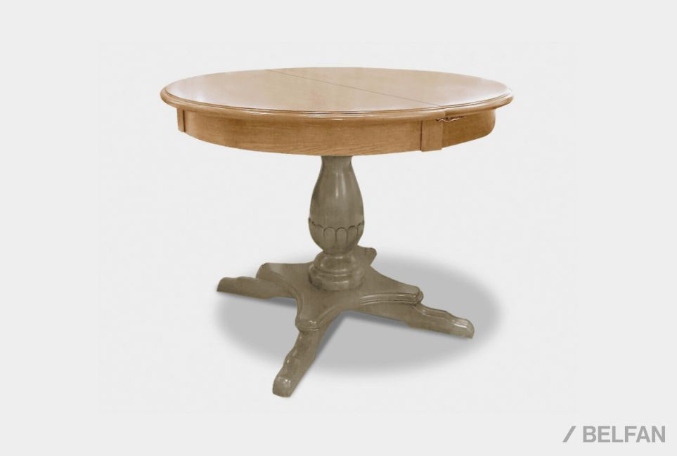 Стол обеденный "Оливия" (круглый) массив и шпон ольхи 1