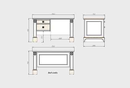 Стол письменный «Бриансон» (1 тумба слева)