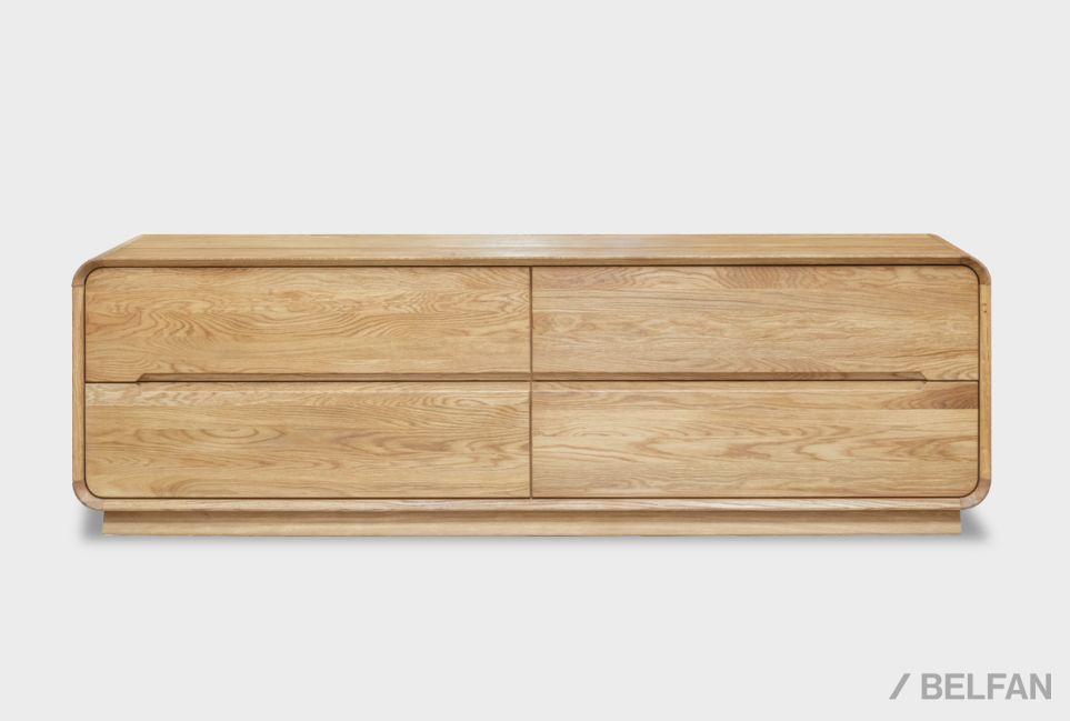 Тумба под ТВ "Монблан" 180 массив дуба 2