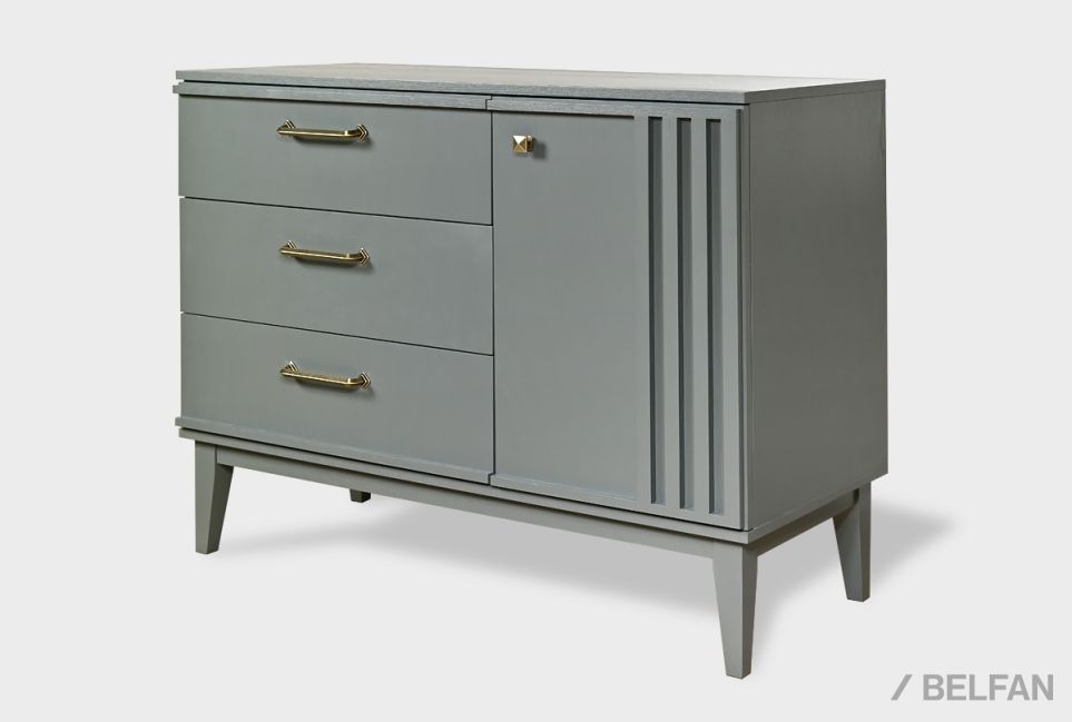 Комод "Чикаго" (3 ящика) массив и шпон дуба 8