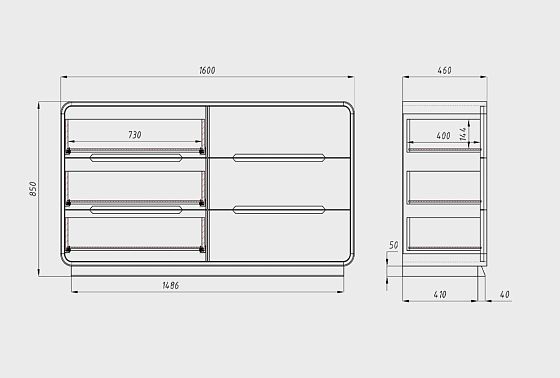 Комод "Монблан" 6 массив дуба 9
