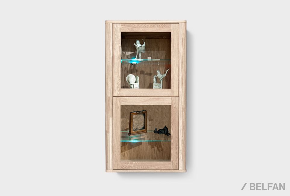 Шкаф навесной 1-но секц. вертикальный "Норд" (правый) массив дуба 1