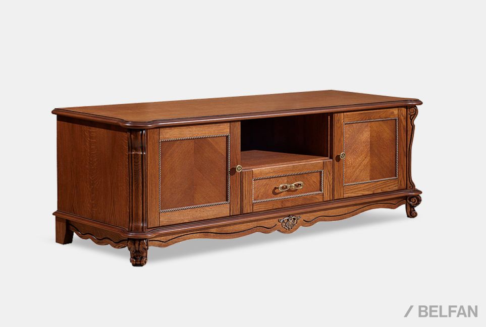 Тумба под ТВ "Алези 2" массив и шпон дуба 2