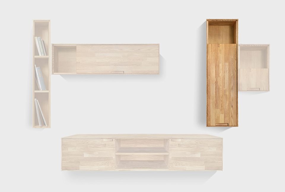 Шкаф навесной "Ирвинг" 120 (правый); белёный дуб