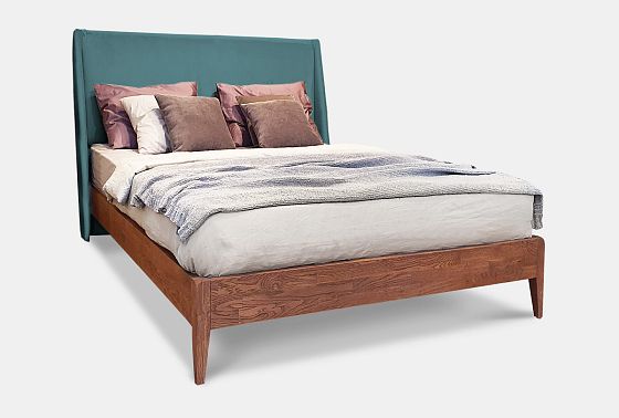 Кровать "Сакраменто" (мягкое изголовье) массив дуба 4