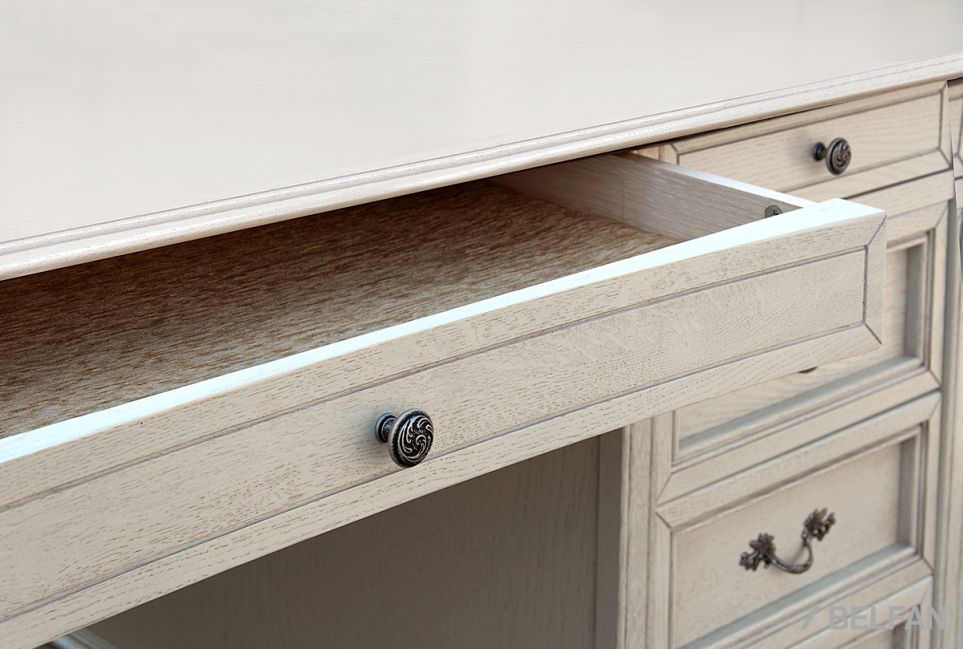 Стол письменный "Тэфи" (1 тумба справа) массив и шпон дуба 2