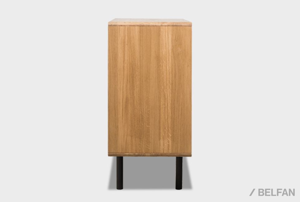 Тумба "Норман" 2 с нишей (правая) массив дуба, МДФ, металл 5