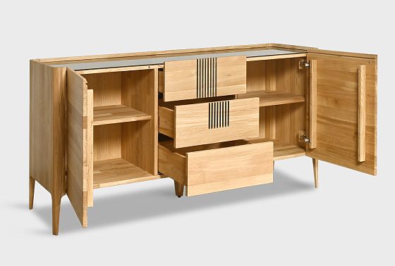 Тумба "Бергамо" 3 (с ящиками) массив дуба 13