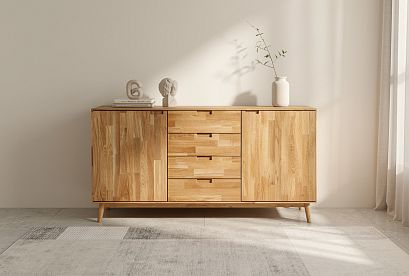 Тумба "Ирвинг" 3; 2 двери, 4 ящика; бейц-масло