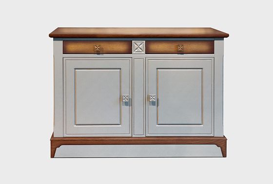 Тумба 2-х дверная (низ) "Бриансон" массив и шпон дуба, МДФ 4