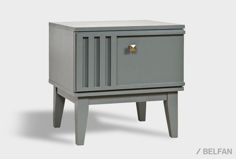 Тумба прикроватная "Чикаго" (левая) массив и шпон дуба 1