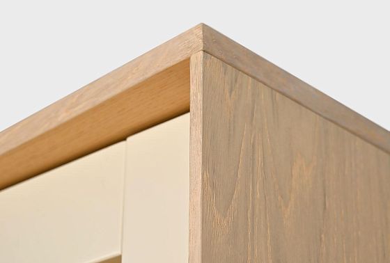 Витрина 1-но дверная «Авеню» (правая) шпон дуба, МДФ, металл 14