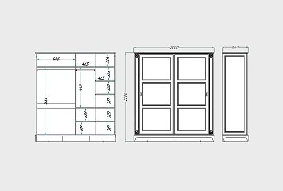 Шкаф-купе 2-х дверный «Бриансон»; *А-020.5305; муссон+дуб