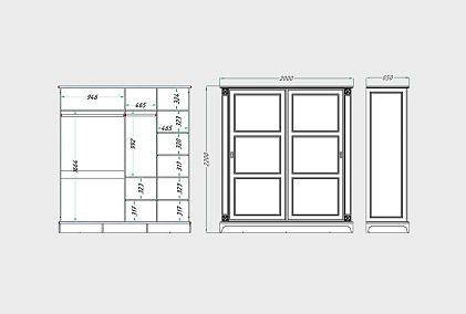 Шкаф-купе 2-х дверный «Бриансон»