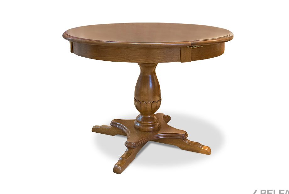 Стол обеденный "Полонез" (круглый) массив и шпон дуба 1