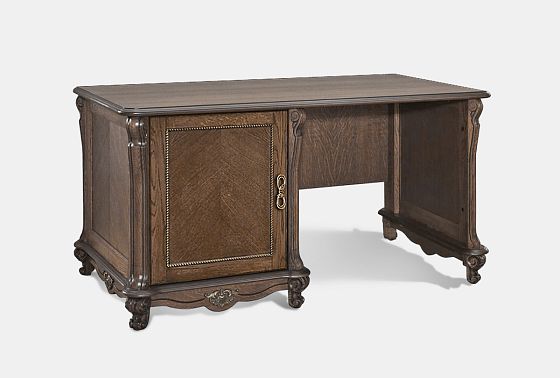 Стол письменный "Алези 1" (1 тумба слева) массив и шпон дуба 4