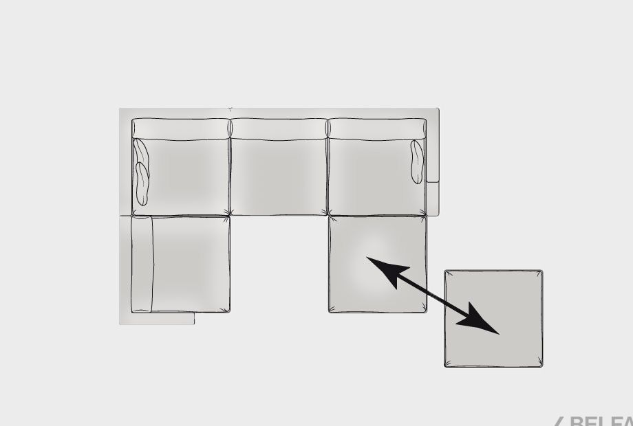 "Леформ" диван угловой с пуфом 5