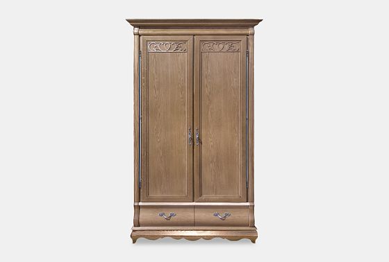 Шкаф для одежды "Тэфи" 2-х дв. без зеркала массив и шпон дуба 3