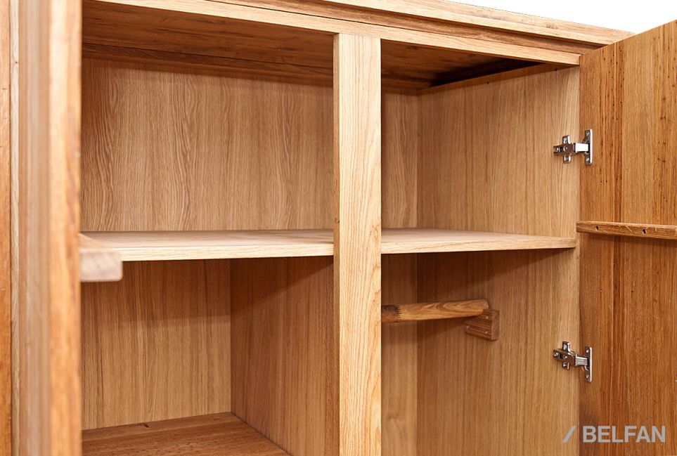 Шкаф для одежды 2-х дверный "Берген" В-22 массив и шпон дуба 5