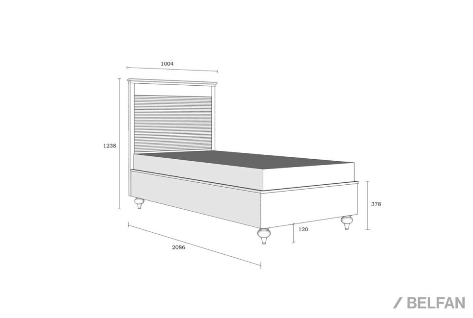 Кровать "Рандеву" массив сосны 3