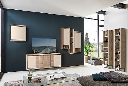 Модуль настенный "Manhattan" 1 со стеклом (правый)