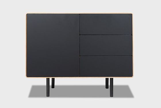 Тумба "Норман" 2 (с ящиками) массив дуба, МДФ, металл 5