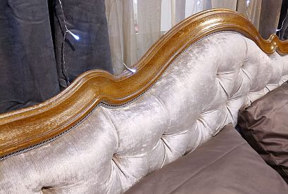 Кровать комбинированная "Трио"; без осн, без матр; *ММ-277-02/16Б-3; (1600x2000); коньяк с серебряной патиной+серебро; И-11 (М) (гр.Т7)