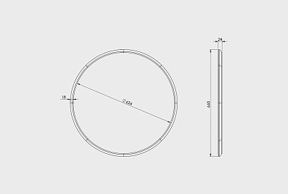 Зеркало настенное "Уоллстрит" (круглое); *А-012.10; к-бейц-масло