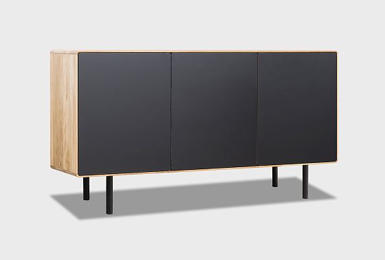 Тумба "Норман" 3 массив дуба, МДФ, металл 5