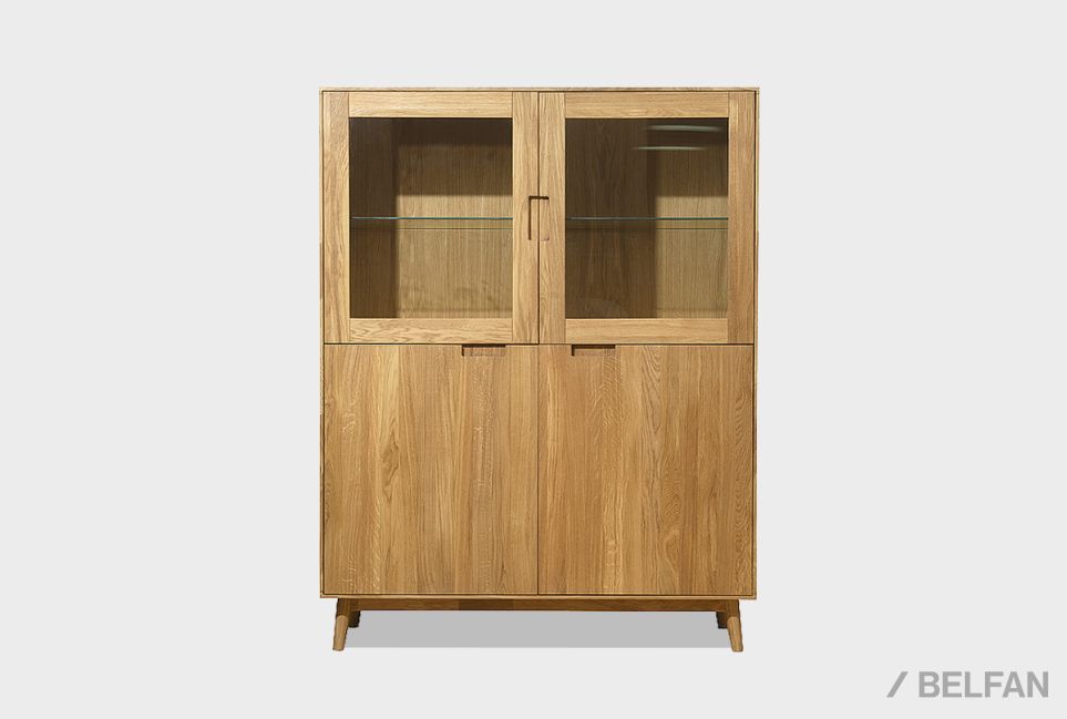 Тумба 2-х секционная "Ирвинг" (высокая) массив дуба 7