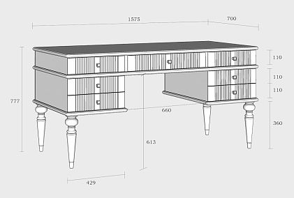 Стол письменный "Рандеву" 007