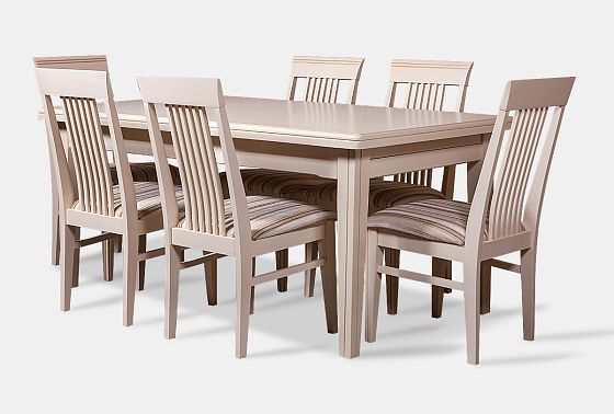 Стол обеденный "Престиж" 61 (4 вкладки) массив и шпон берёзы 4