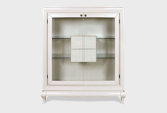 Тумба высокая "Соната" (стекло) массив и шпон дуба 9