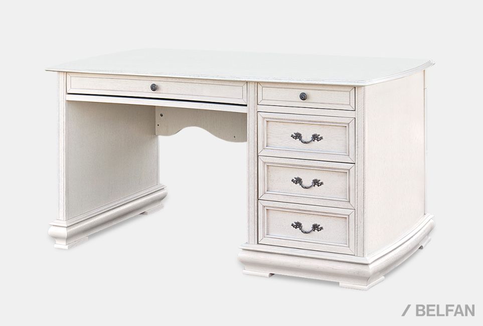 Стол письменный "Тэфи" (1 тумба справа) массив и шпон дуба 1