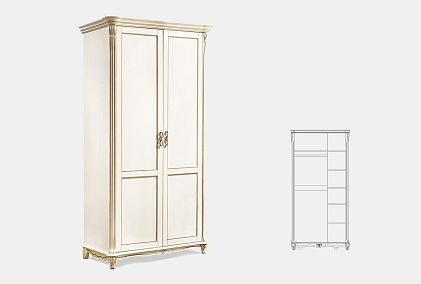 Шкаф 2-х дв. "Алези" без зеркала