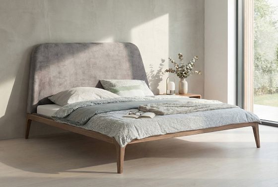 Кровать "Бергамо" (мягкое изголовье) массив дуба 3