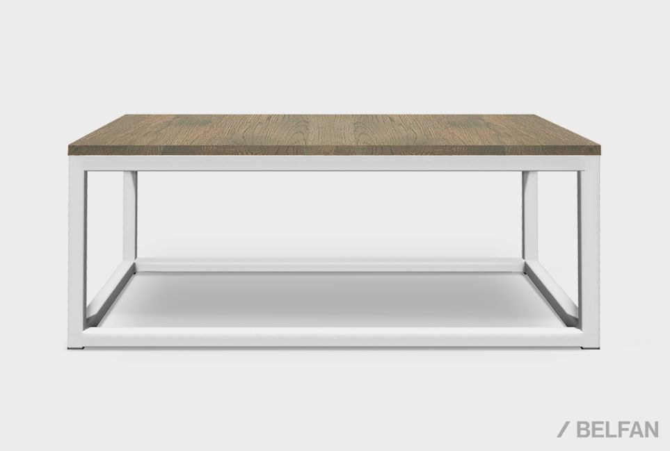 Стол журнальный "Арт" прямоугольный 259 массив дуба, металл 1