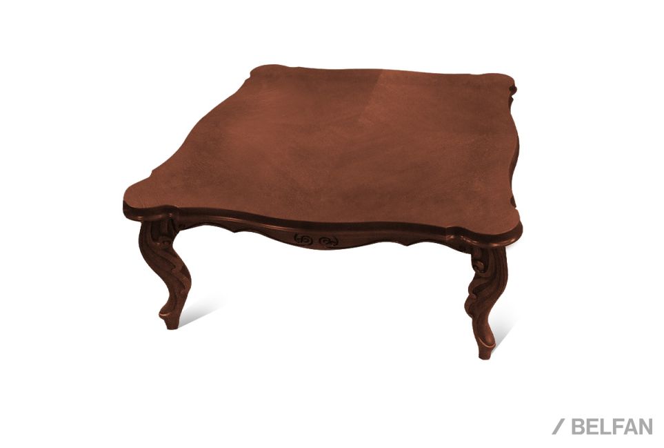 Стол журнальный "Луи" квадратный массив и шпон дуба 1