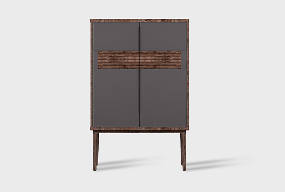 Тумба высокая "Уоллстрит" массив дуба, МДФ 4