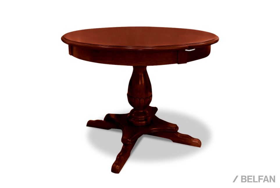 Стол обеденный "Полонез" (круглый) массив и шпон дуба 1