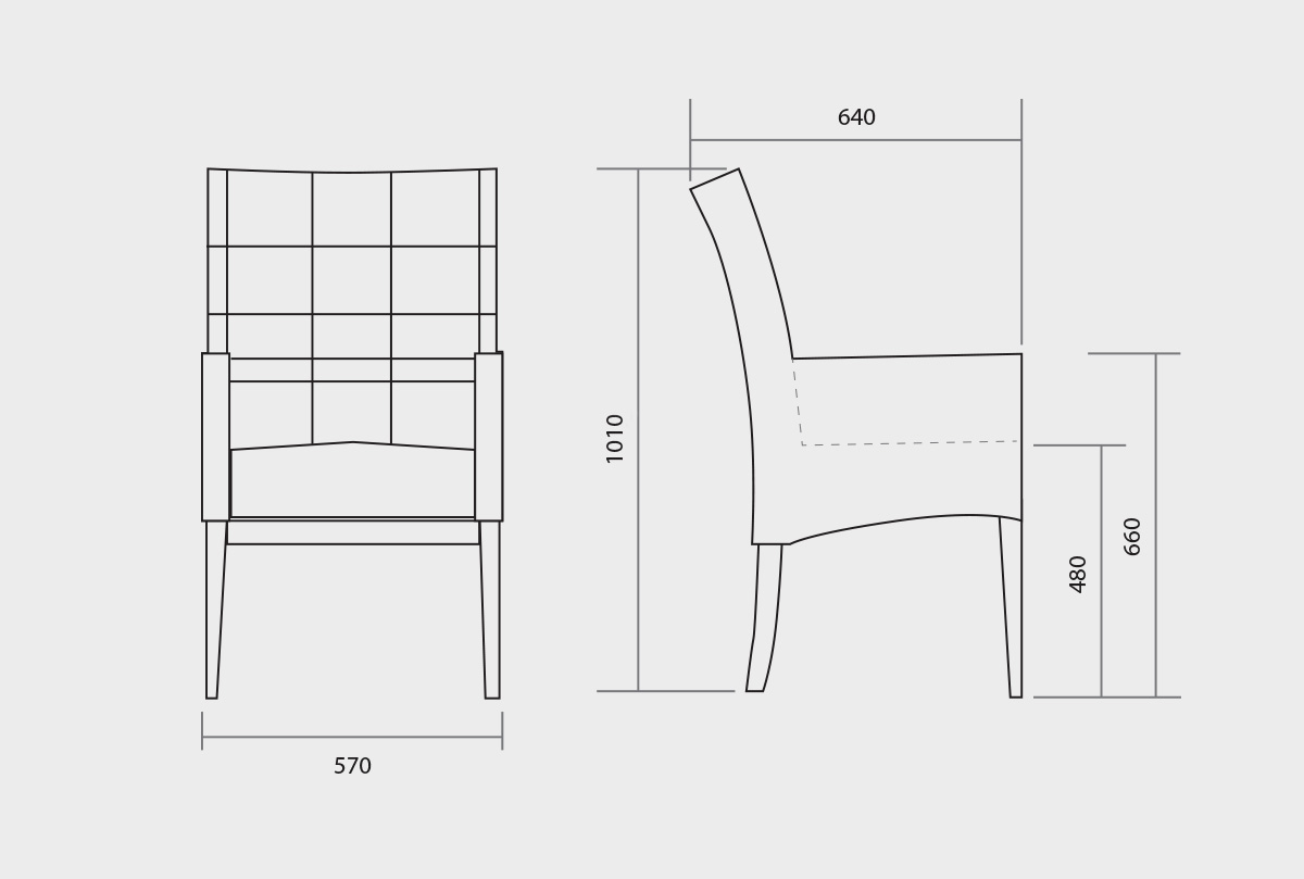 Стул "Берген" М с подлокотниками массив берёзы 6